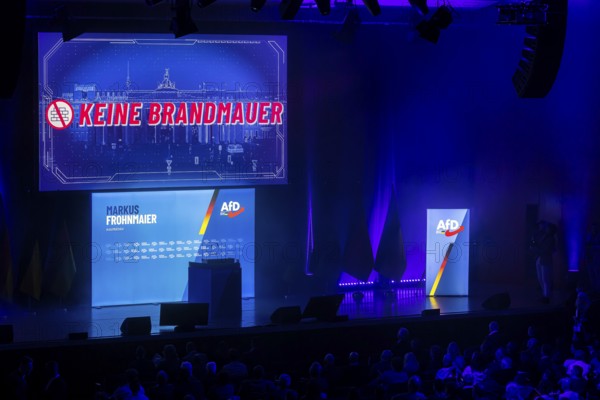 Campaign rally for the state election of the AfD party in the Congress Center Pforzheim CCP. Markus