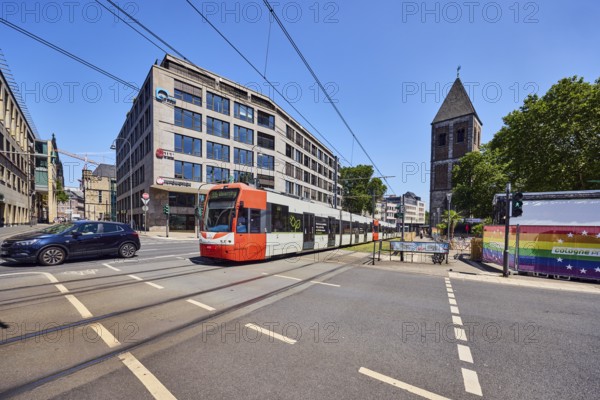 Gürzenich-Quartier, church tower of Klein St. Martin, general architecture, commercial building,
