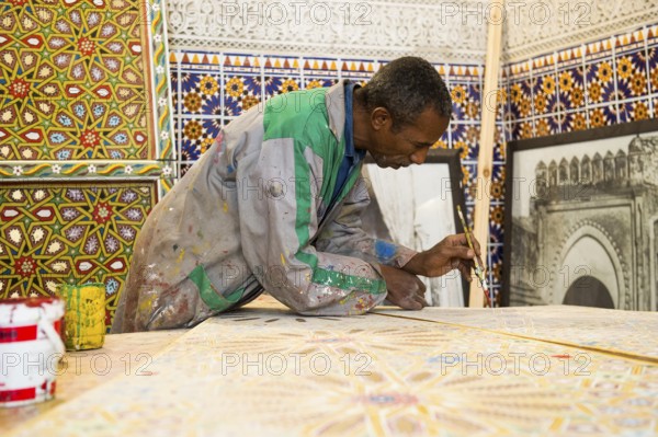 Tile Painter, Souk, Marrakech, Morocco