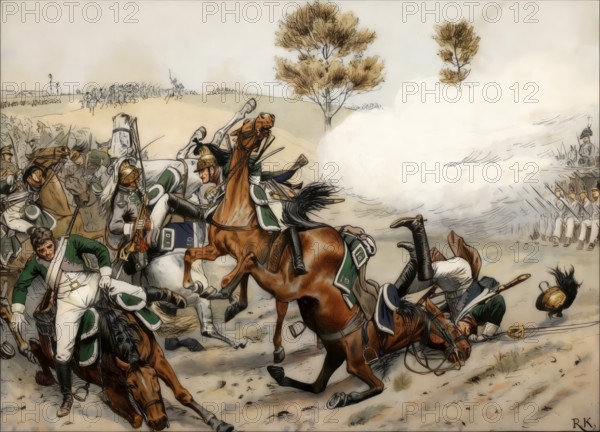 The Prussian Grenadier Battalion Prince August on 28 October 1806 Prenzlau, Germany, Napoleonic