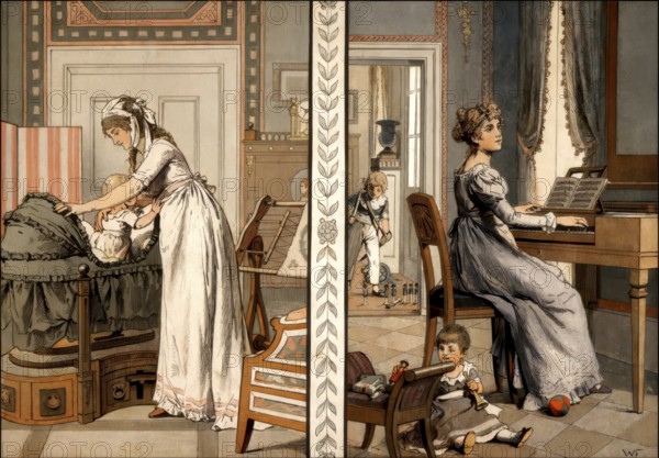 Queen Louise in her home, domestic pleasures, Louise of Mecklenburg-Strelitz, 1776 - 1810, queen