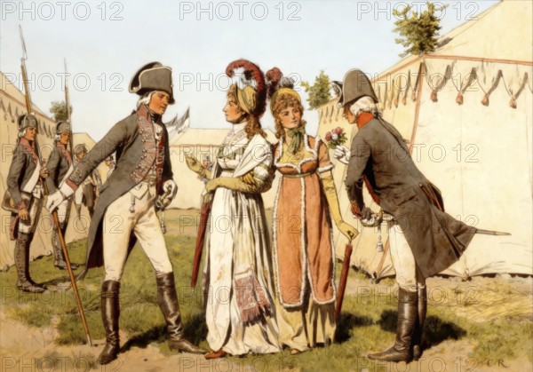 Visit of Princess Luise and Friederike to her fiancee, the Crown Prince Frederick William and