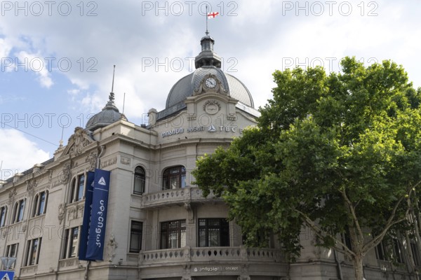 Tbilisi, Georgia. July 11th 2025. The historical building that houses the TBC Bank headquarters,