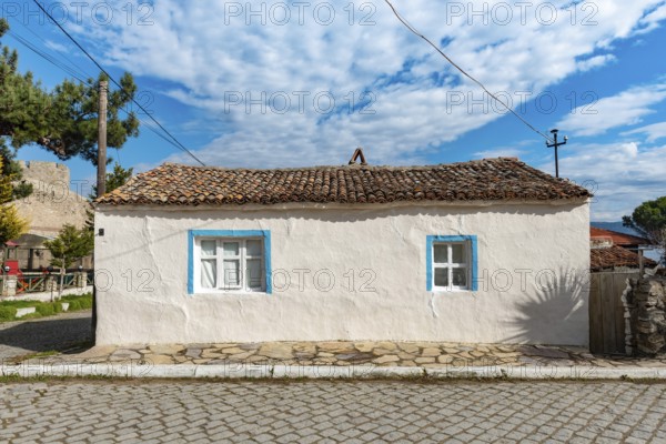 Canakkale, Turkey. February 18th 2022 Beautiful small cottage farm house in the pretty town of