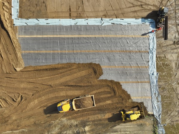Haltern-Marl, North Rhine-Westphalia, Germany - Lippe, flood protection in the