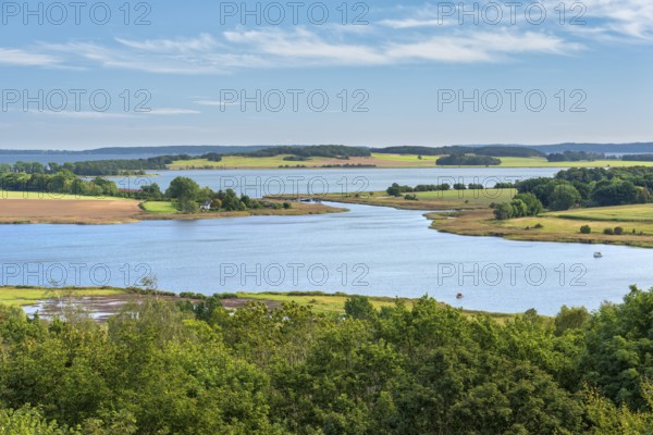 View of the lagoon landscape, Großer Jasmund Bodden, Rügen Island, Mecklenburg-Western Pomerania,