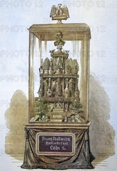 World Fair in Paris, France, an advertisement from the company Stollwerk, chocolate manufacturer