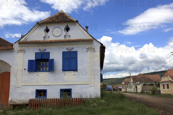 Romania, houses, Saxon farms in the village of Viscri, German German Weisskirch a town in the