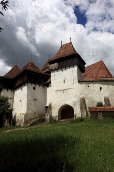 Romania, the fortified church of Viscri, German German Weisskirch a town in the district of Brasov,