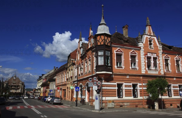 Romania, houses in the historic old town of Sighisoara, German Sighisoara, town in Mures district