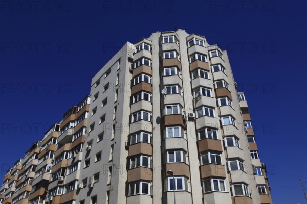 Romania, capital city Bucharest, Bucuresti, high-rise building in the city center, apartments and