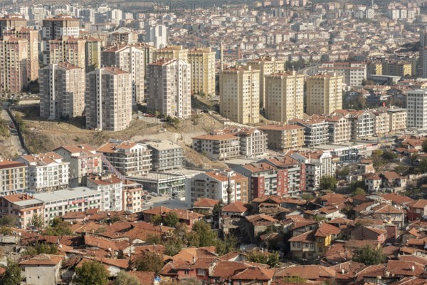 Ankara, Turkey. November 17th 2020 Modern property being construction alongside derelict