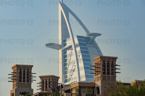 Dubai, United Arab Emirates. June 30th 2019. Burj Al Arab, Dubai's most iconic luxury hotel, Dubai,