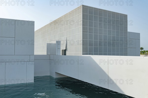 Abu Dhabi, United Arab Emirates. June 23rd 2019 The architecture of the Louvre Abu Dhabi, an art