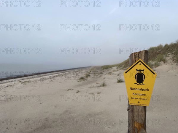National Park core zone: No entry is allowed. Beach in the Western Pomerania Lagoon Area National