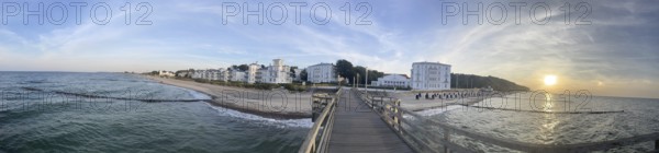 Sunset, pier, Heiligendamm is the oldest seaside resort in Germany and continental Europe, founded