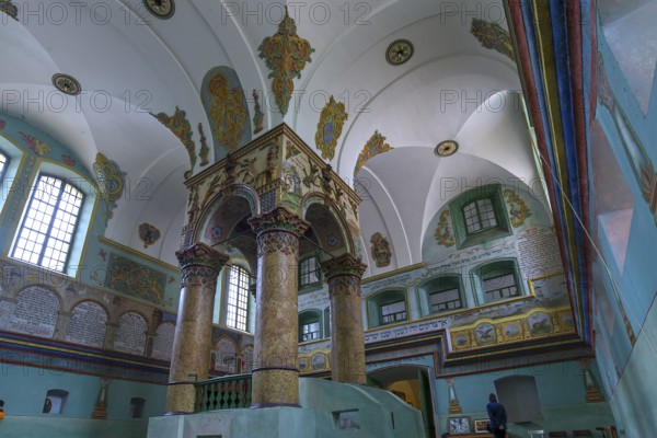 Central Bima of the synagogue in Lancut former Landshut, Poland