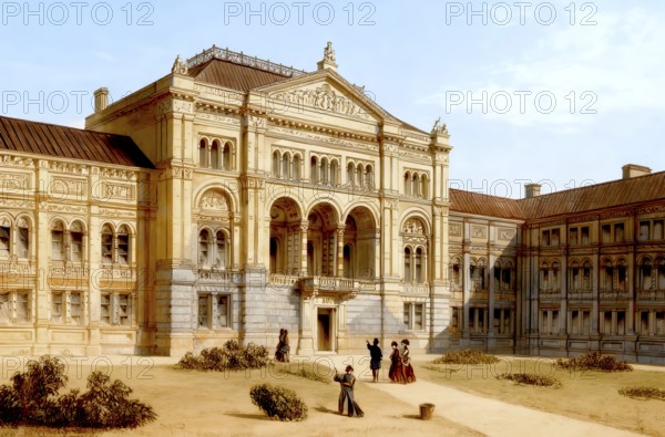 The court of the Victoria and Albert Museum, South Kensington, 19th century, London, England,