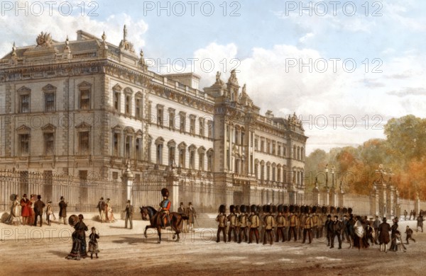 Buckingham Palace, 19th century, the London residence of the reigning monarch of the United