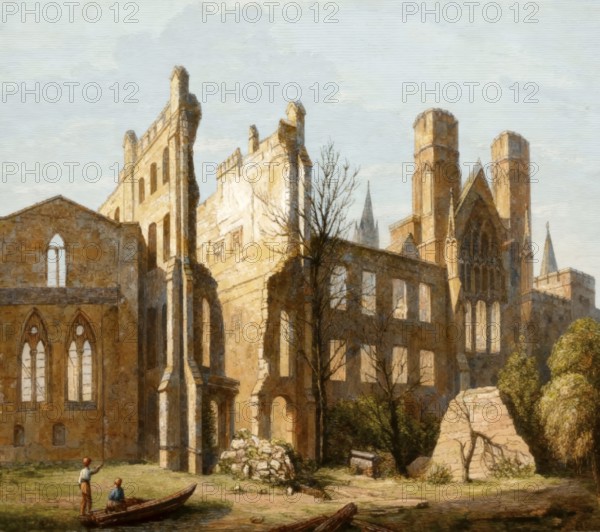 The House of Parliament, after the Great Fire in 1834, London, England, United Kingdom