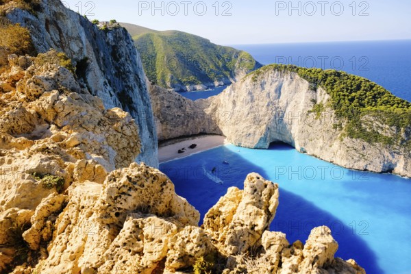 Navagio Beach, also known as Shipwreck Bay, is one of Greece's most iconic and photographed