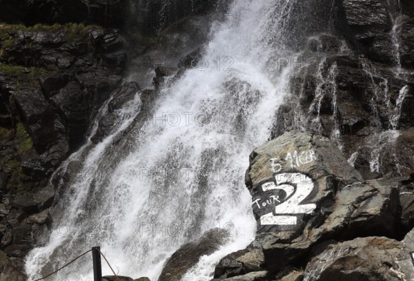 Torrent on the Transfogarasan Highway, Transfagarasan, connects the Arges Valley in Great Wallachia