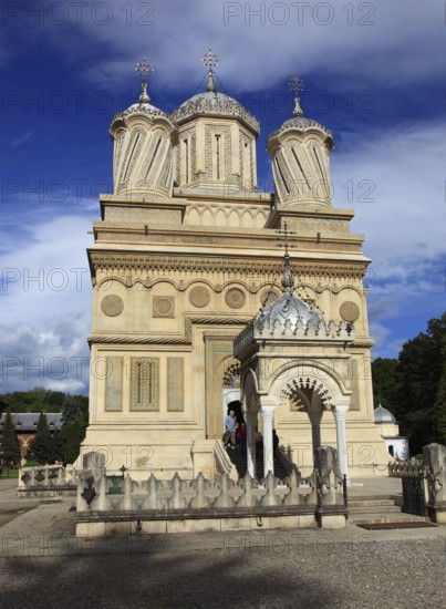Curtea de Arges monastery and cathedral, one of the most famous pilgrimage sites in the country,