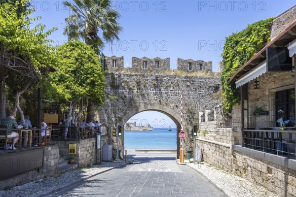 Panayia Blessed Virgin Mary Gate from the Middle Ages in the old town of the island of Rhodes,