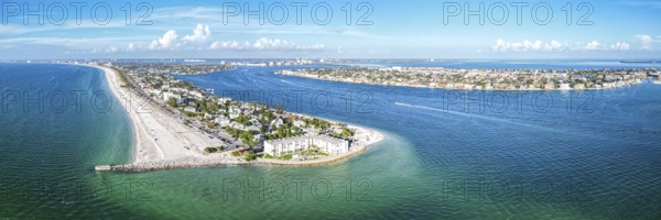 St. Pete Beach near Saint Petersburg Florida Panorama Pass-a-Cricket Beach beach and sea from above