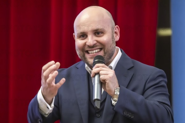 Campaign rally for the state elections of the AfD party. Markus Frohnmaier is the top candidate