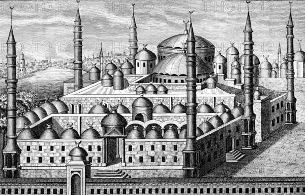 Sultan Akhmed Mosque also Blue Mosque, early 17th century, Istanbul, Turkey, Islam, slender