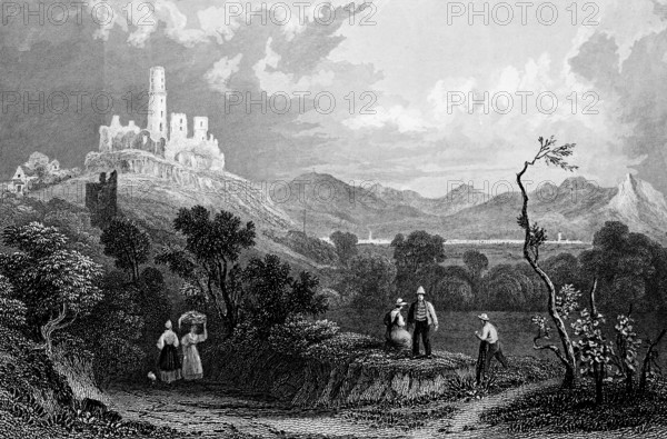Ruin of Godesberg Castle, Bonn-Bad Godesberg, Rhineland-Palatinate, Germany, Höhenburg, protected