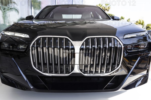 Front view of modern powerful luxury car design with modern build quality, exceptional performance