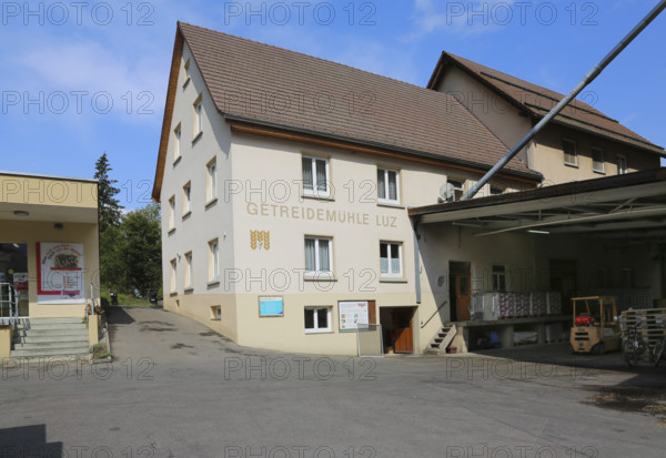 Luz flour mill, building, left mill shop, crafts, Münsingen-Buttenhausen, Swabian Alb,
