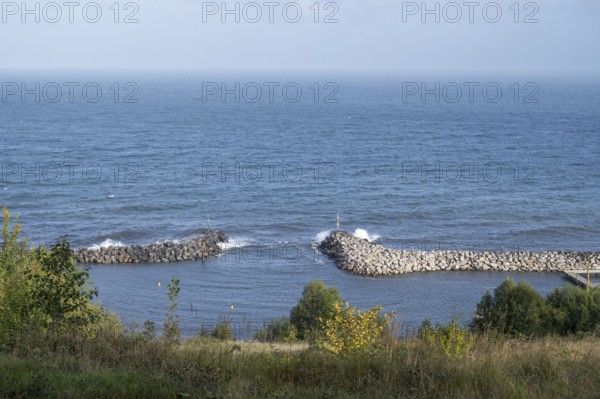 Harbour entrance, Hankenufer, Lohme, Jasmund, Rügen, island, Baltic Sea, Mecklenburg-Western