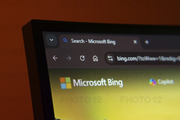 Dhaka, Bangladesh- 02 June 2025: Close-up of a computer screen displaying the Microsoft Bing web