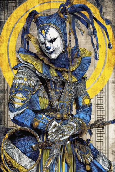 Modern representation of tarot card The Fool symbolizing innocence, freedom, originality,