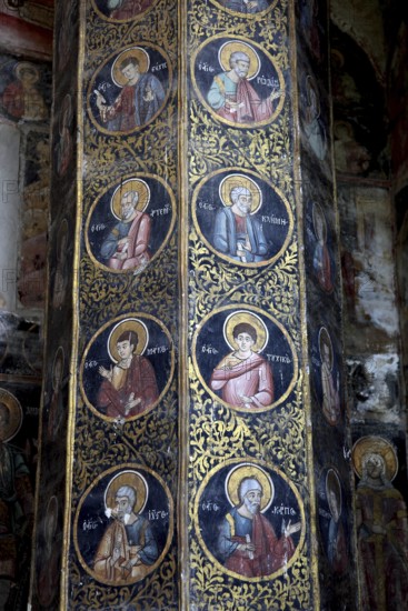 Fresco, in the Great Prince Church, Biserica Mare Domneasca, Targoviste, Romania