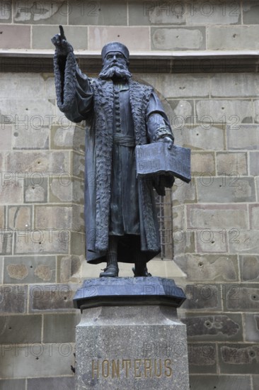Statue of Johannes Honterus, also Johannes Honter, (born around 1498 in Kronstadt, Transylvania,