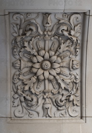 Decorative bas-relief with floral motifs, arabesques, Royal Academy of Arts, Art Gallery and