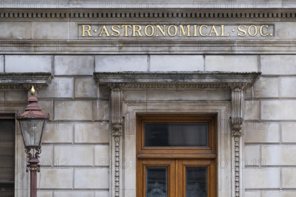 Entrance to the Royal Astronomical Society of London, Burlington House, Piccadilly, London,