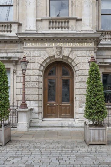 Entrance to the Society of Antiquaries Historical Society, Burlington House, Piccadilly, London,