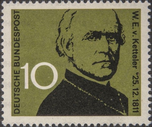 Wilhelm Emmanuel von Kettelerr (1811-1877) was a German baron and Ultramontane bishop. Portrait on