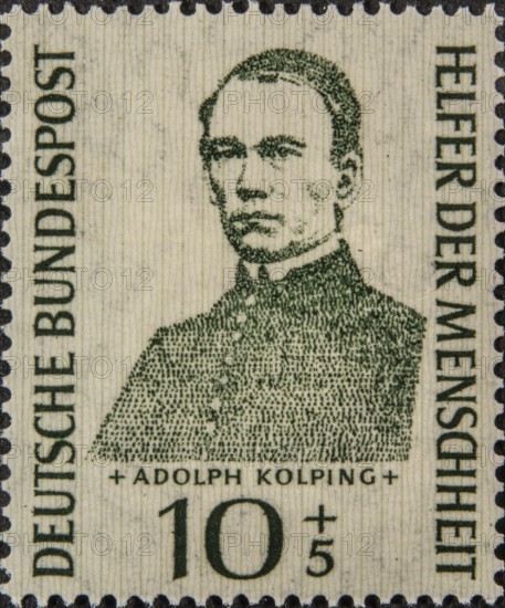 Adolph Kolping, (1813-1865) a German Roman Catholic priest and social reformer, Portrait on a