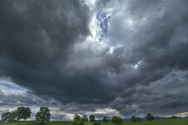Rain clouds over the Carpathian Mountains, Transylvania, Romania