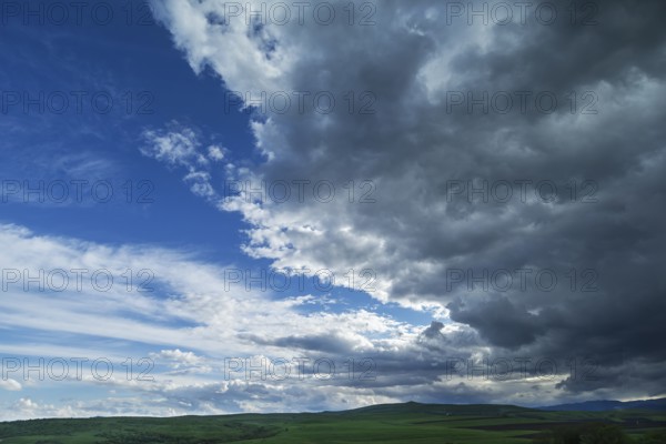 Rain clouds in the southern Carpathian Arc, Transylvania, Romania