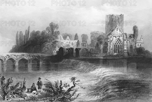 Ruin of Holycross Abbey Church, former Cistercian monastery, Holycross Village, County Tipperary,