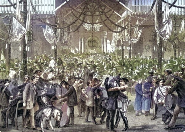 Large commercial, a traditional academic feast, in Poppelsdorf Palace, a Baroque building in the