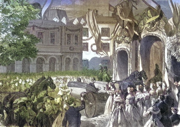 The reception of the King of Prussia in Homburg, Wilhelm I, Wilhelm Friedrich Ludwig, German: