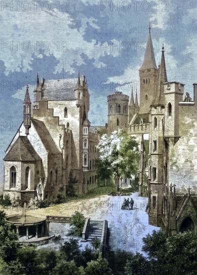 Courtyard of Hohenzollern Castle, Baden-Württemberg, Germany/Courtyard of Hohenzollern Castle,